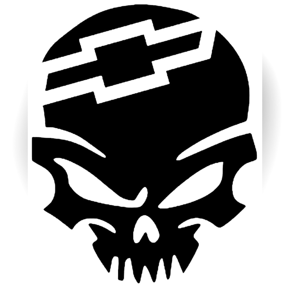 Chevy skull sticker